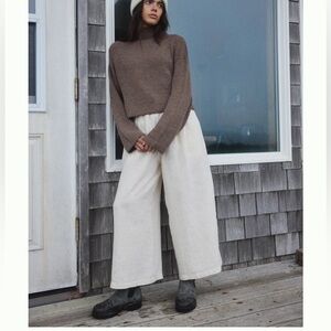 First Rite Brown Linen Pants